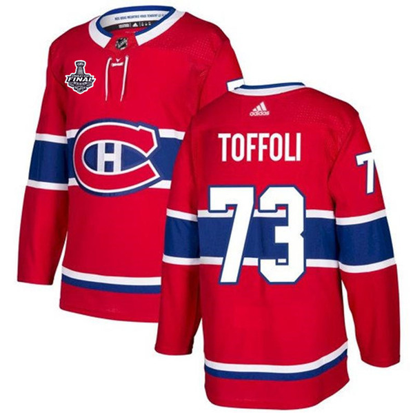 Men's Montreal Canadiens #73 Tyler Toffoli 2021 Red Stanley Cup Final Stitched NHL Jersey
